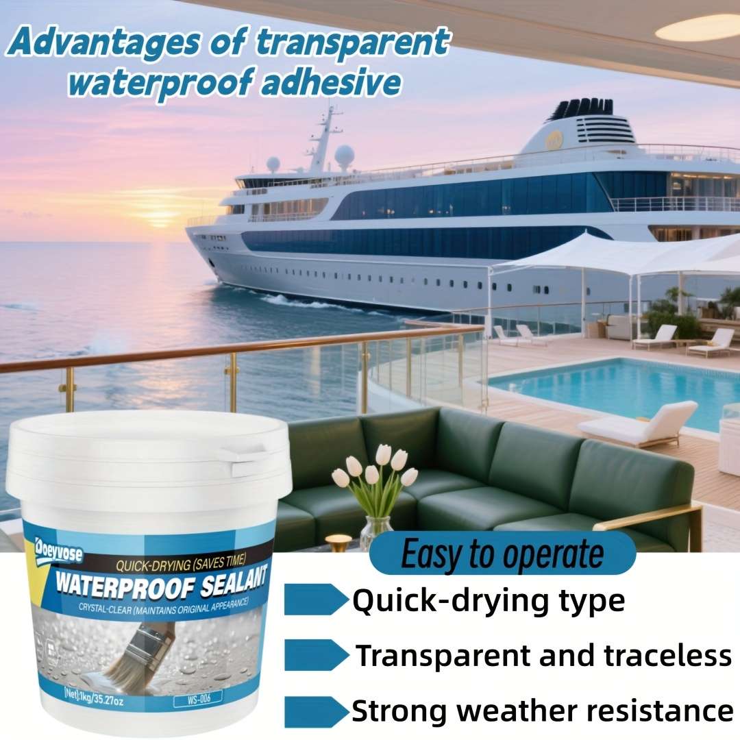 Waterproof Repair And Sealing Supplies Capacity 1Kg 35.27Oz Add Tools