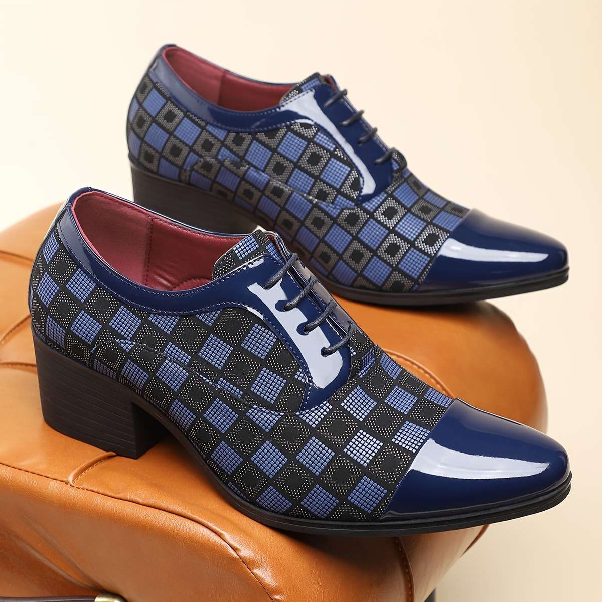 Mens Leather Shoes Color Red Sizeuk 7