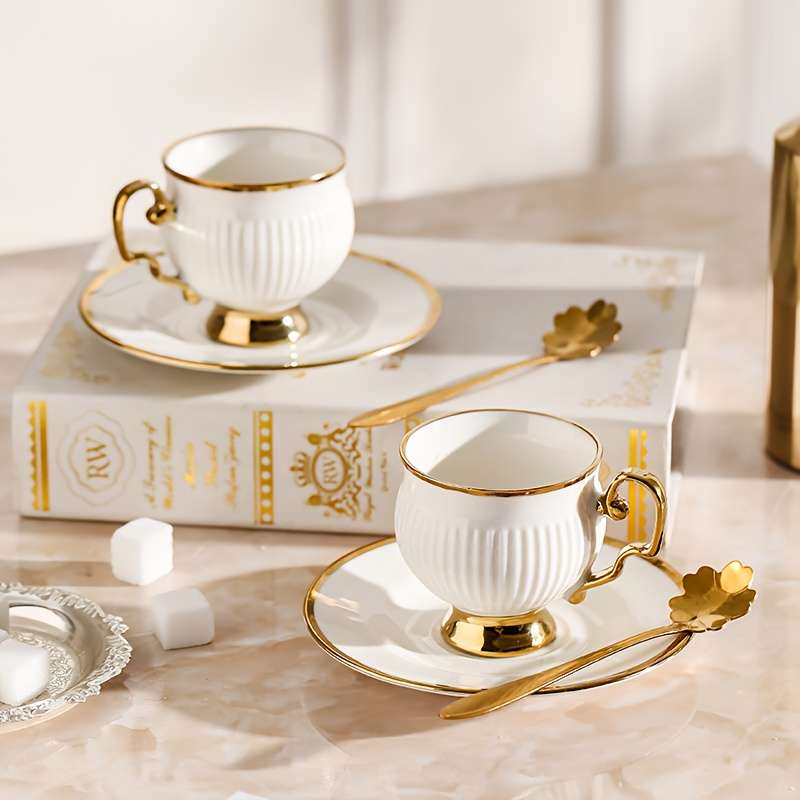 Water Cup Quantity 4 Cups   4 Saucers   Spoon