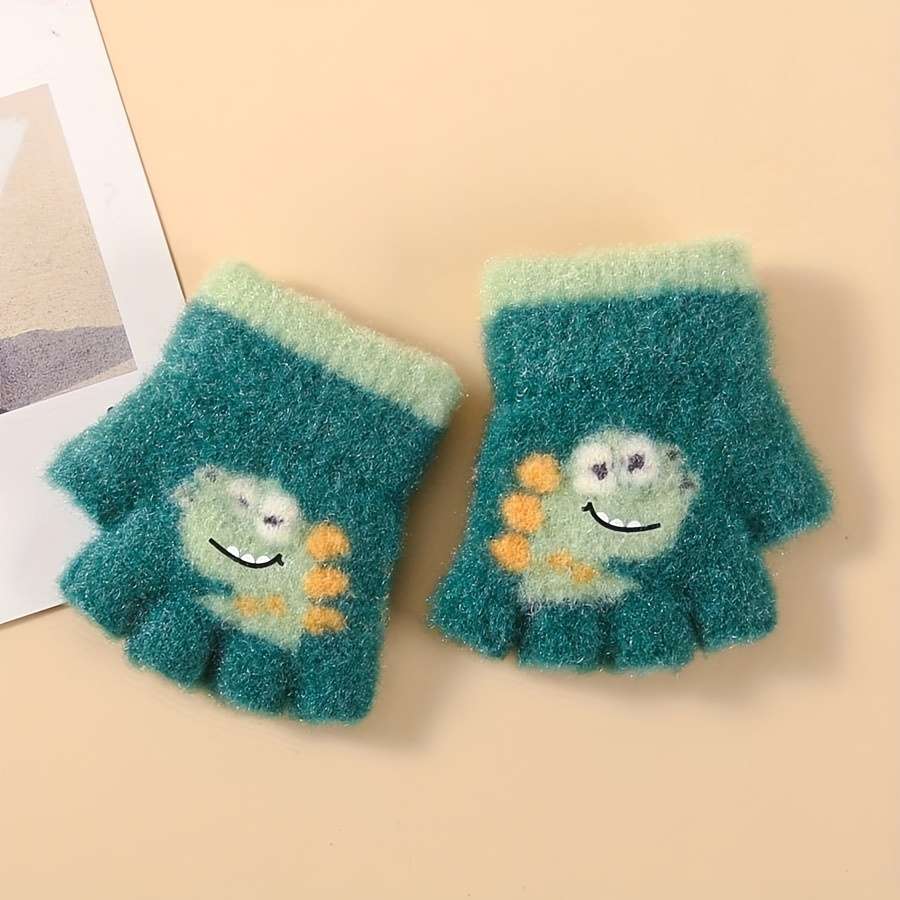 Winter Gloves Color Blackish Green