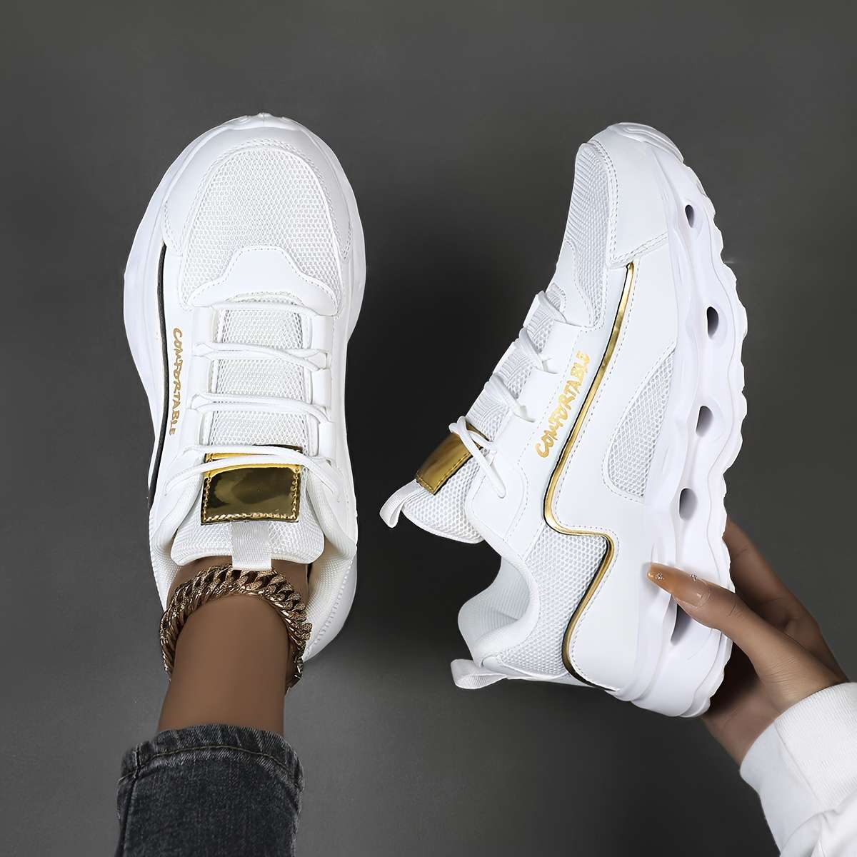Women S Sneakers Color White Sizeuk 4.5