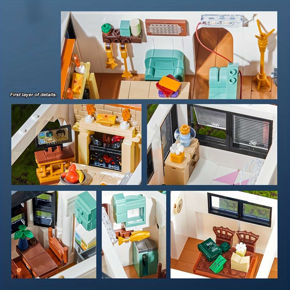 3D Building Model Puzzle Set Style Villa