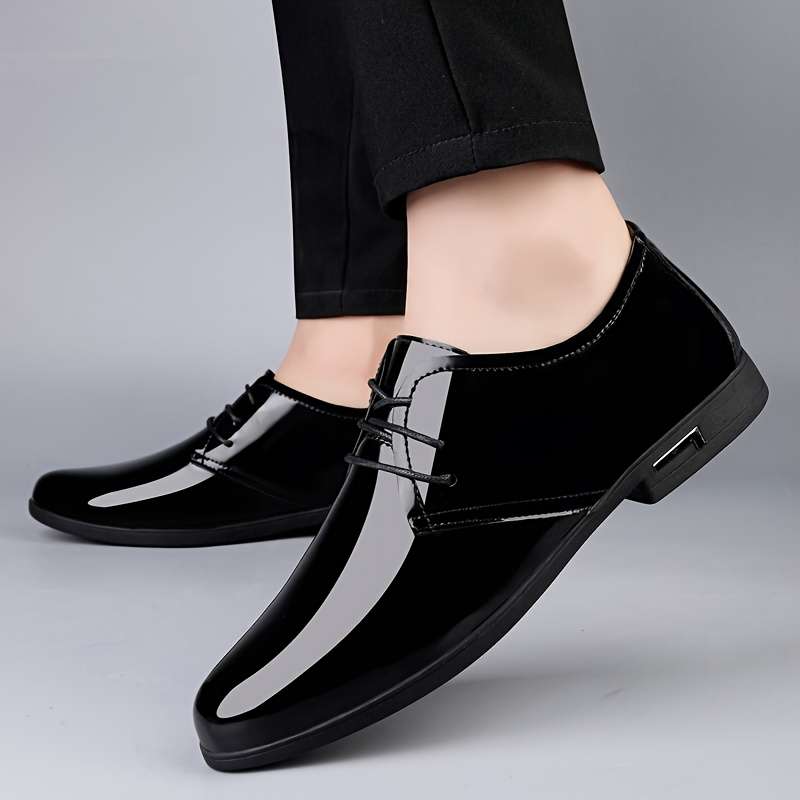 Mens Leather Shoes Color Black Surface Sizeuk 8