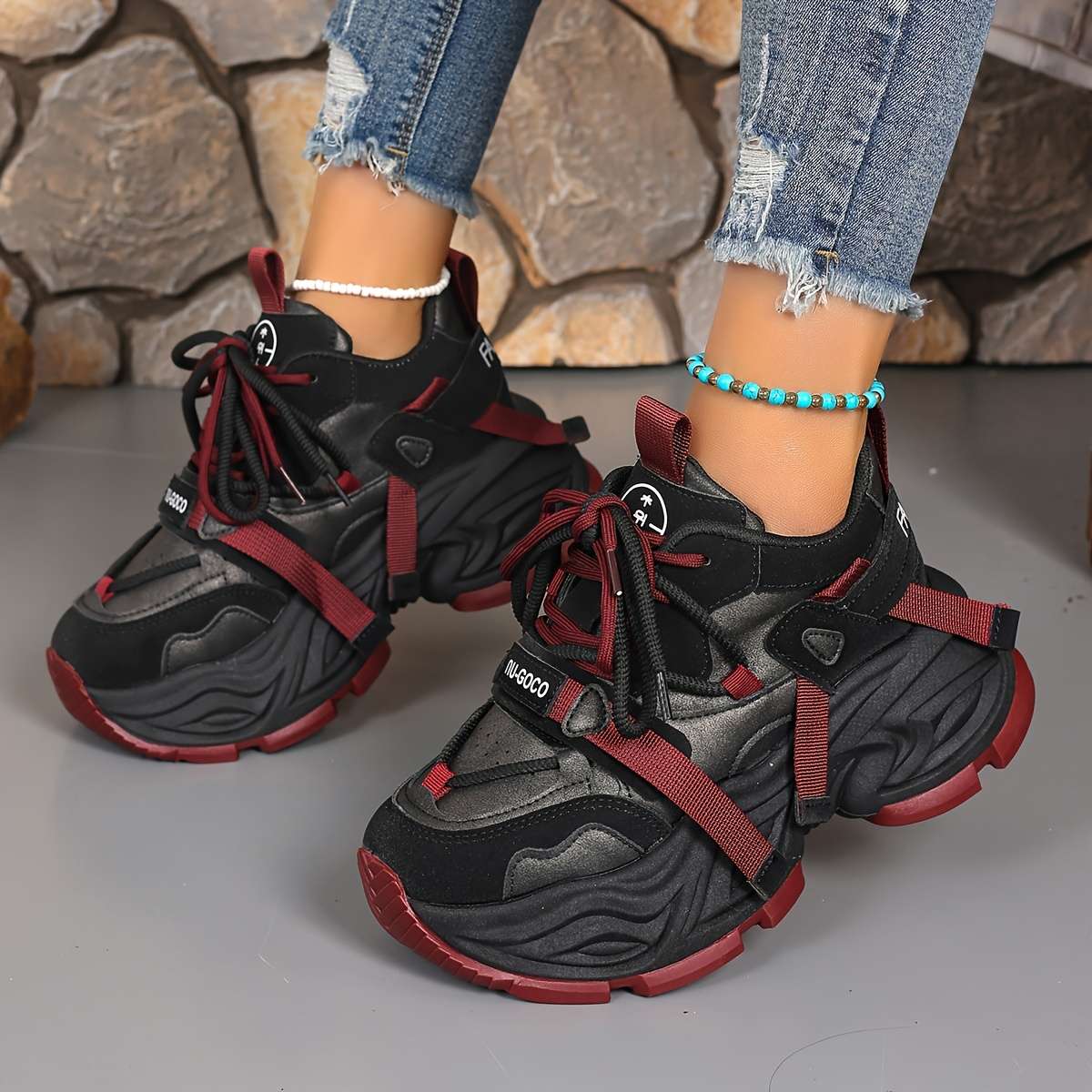 Women S Sneakers Color Red Sizeuk 5.5