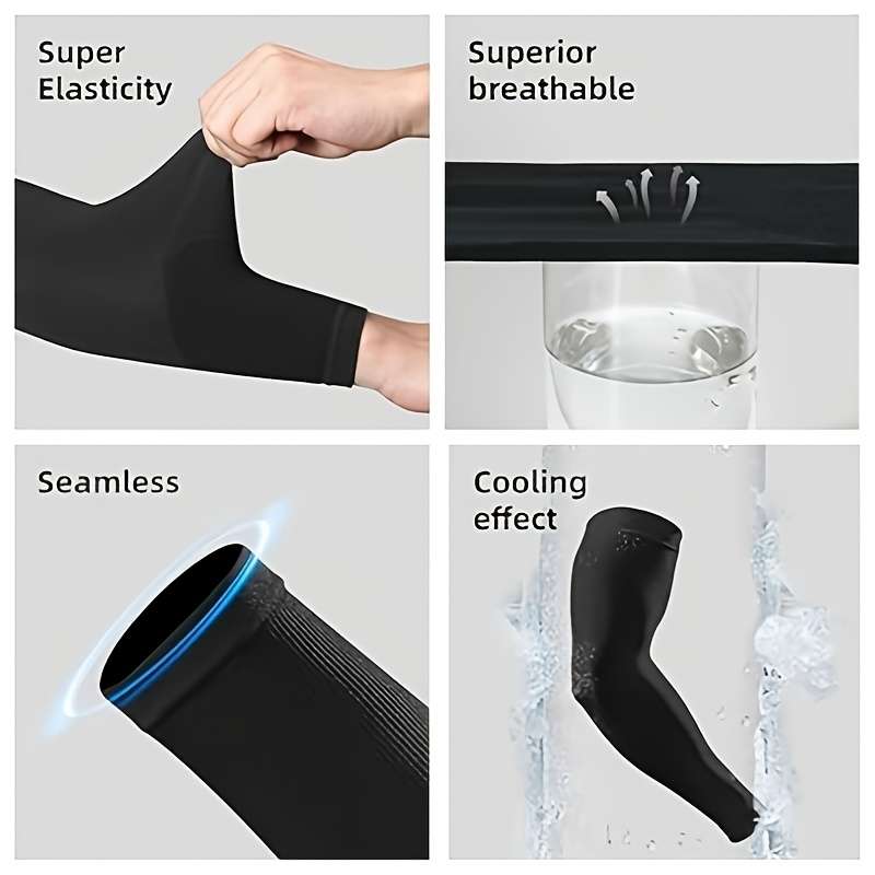 Sunscreen Sleeves Color 5 Pairs Of White