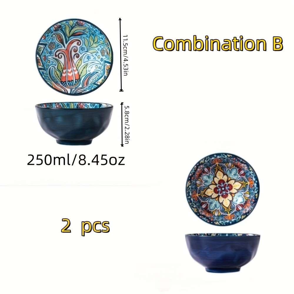 Bowl Color 1Set Of 2Pcs 11.43Cm Combination B