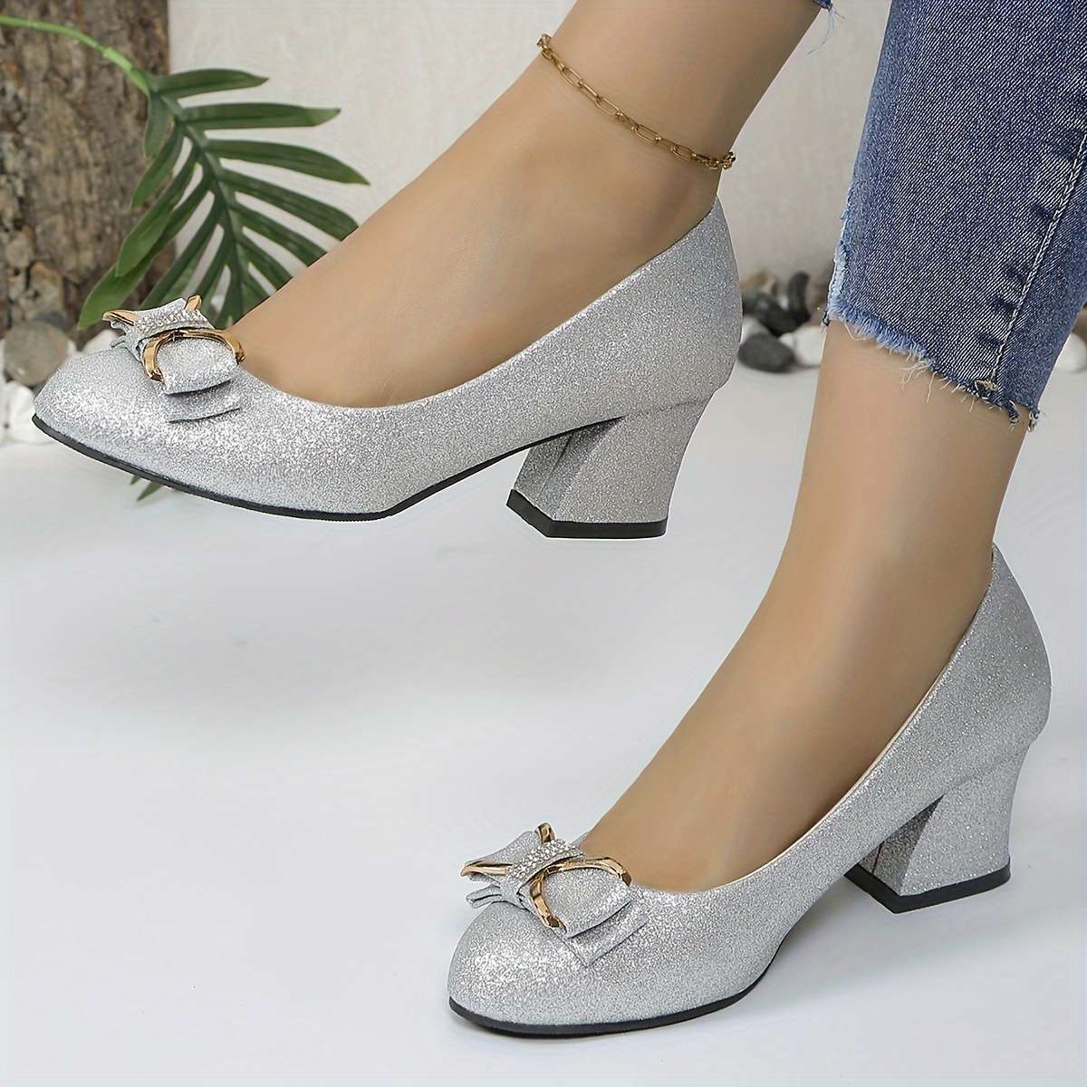 Women S High Heels Color Golden Sizeuk 4