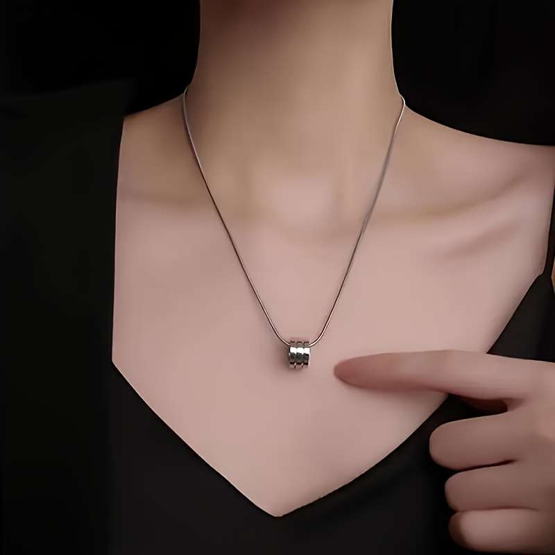 2Pcs Plated Elegant Snake Chain Necklaces