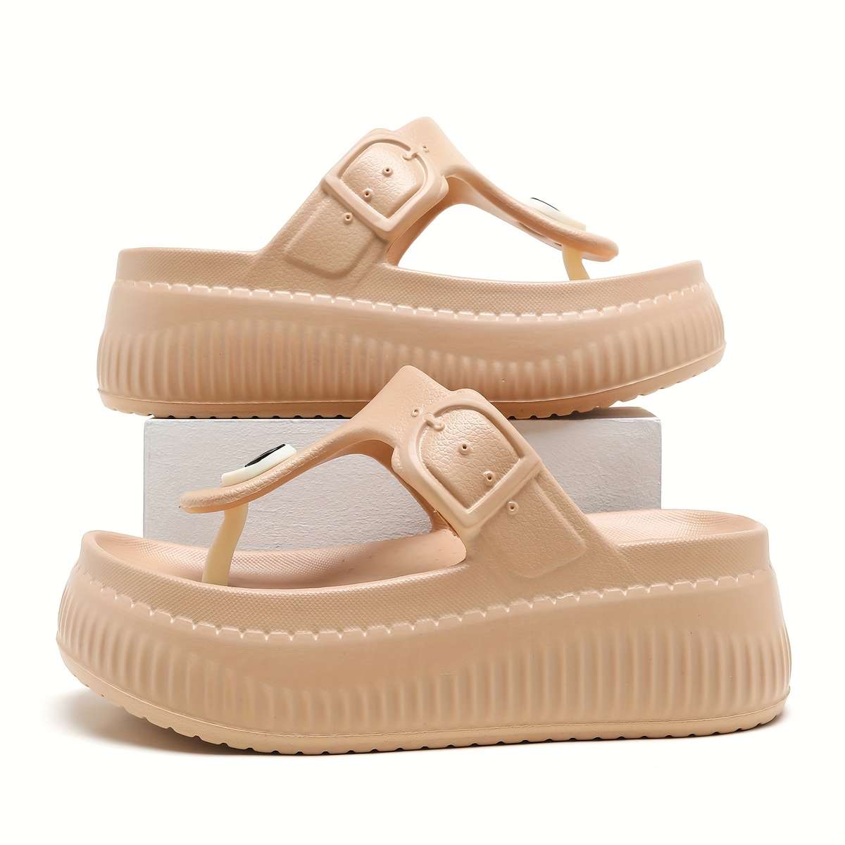 Ladies Summer Flip Flops White Uk 2.5-3