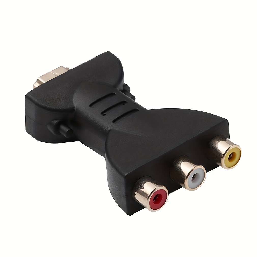 HDTV To 3 RCA Audio Video AV Component Converter Adapter