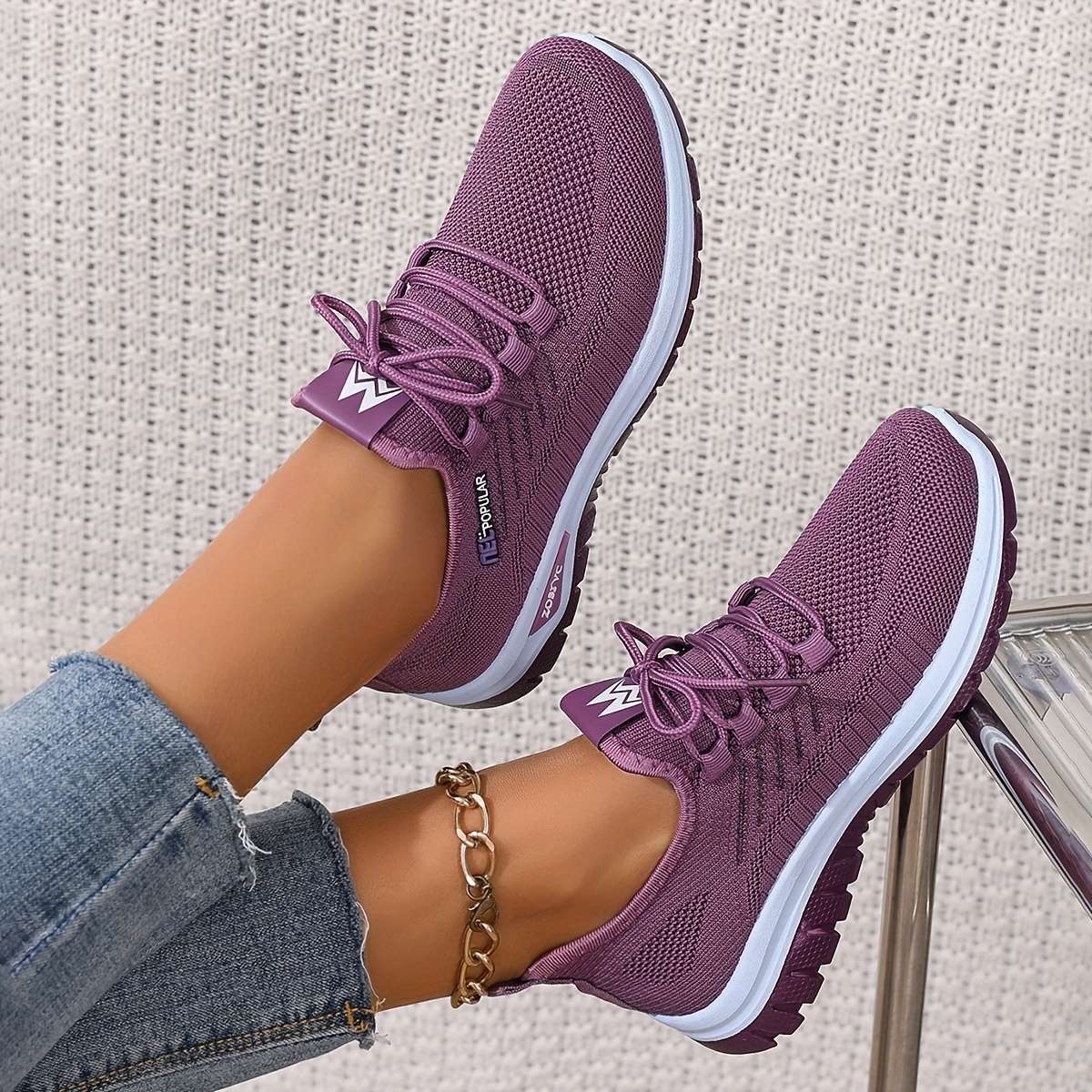 Women S Sneakers Color Violet Sizeuk 5.5