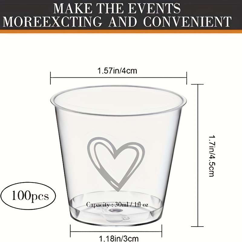 Water Cup Style 50Ml Heart Shaped Cup