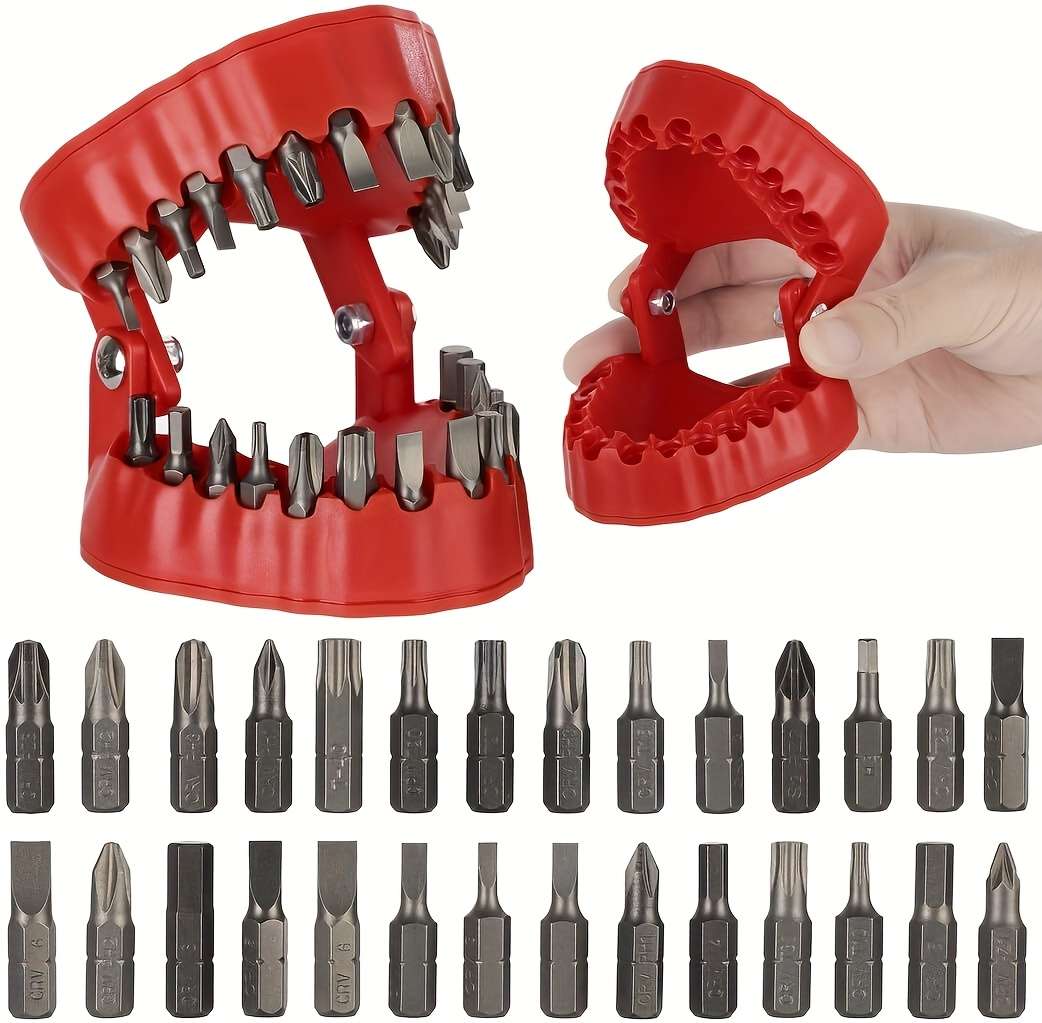 Screwdriver Bit Tool Set Color Red