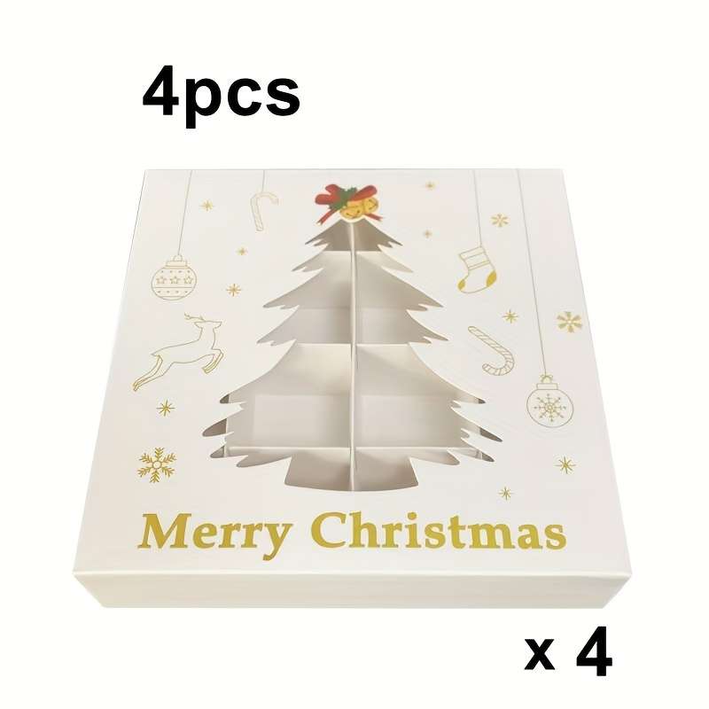Christmas Gift Boxes Model Snowman 4Pcs Items Christmas Gift Box