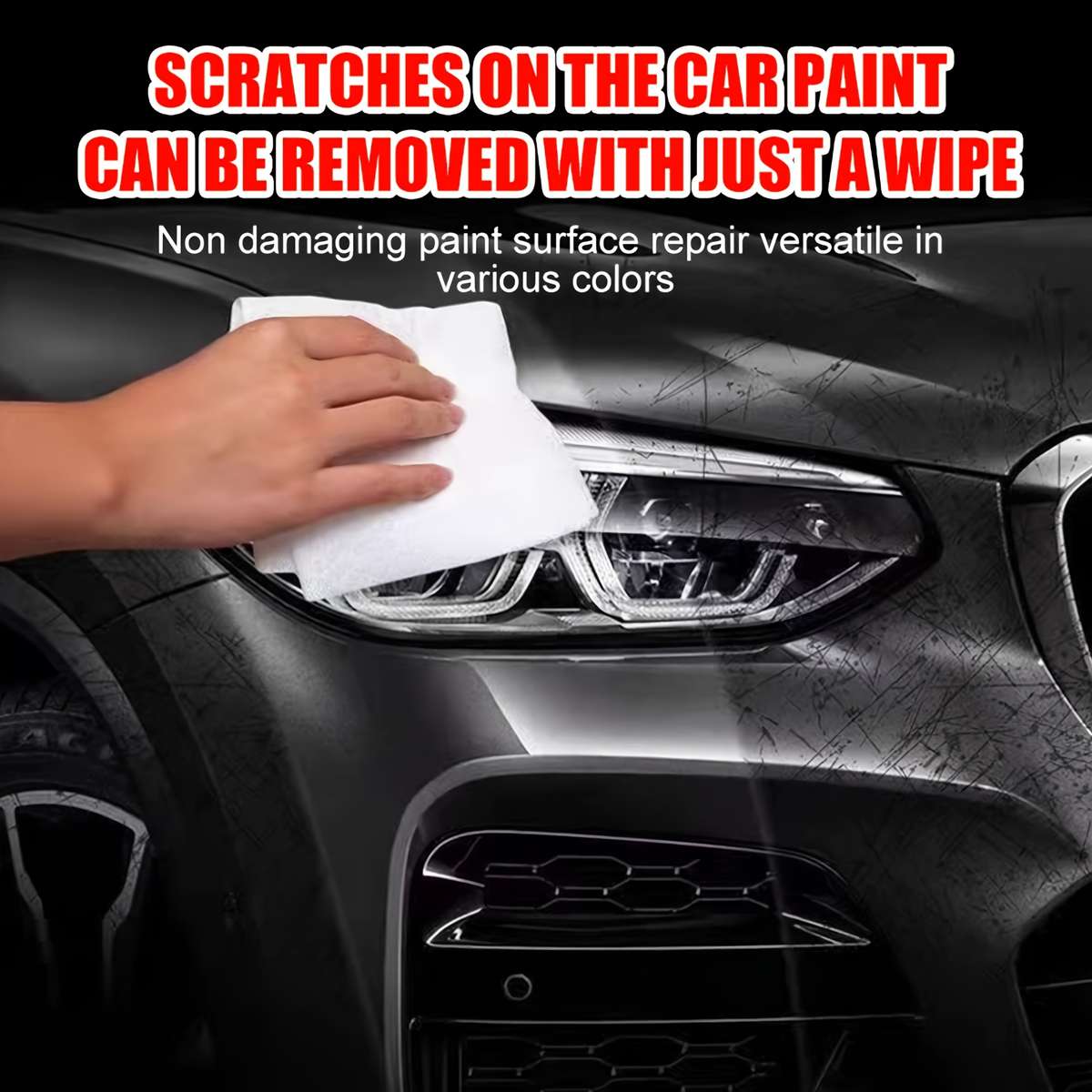 Car Scratch Repair Tool Items 2Pcs Add Sponge Add Gloves