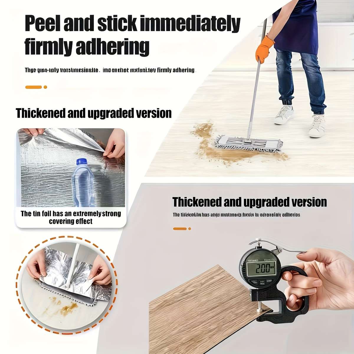 Self Adhesive Floor Stickers White Maple Box Of 50Pcs