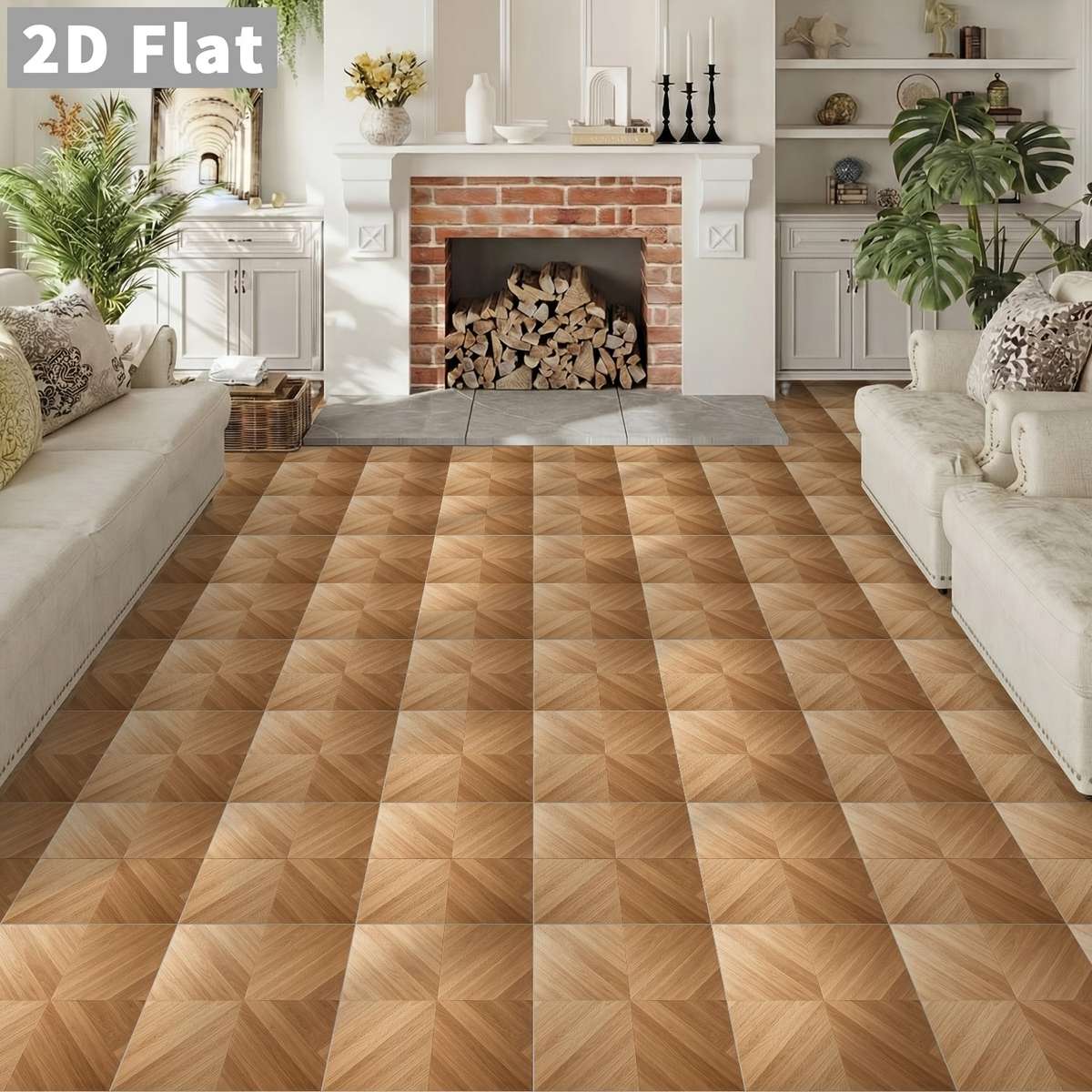 Self Adhesive Floor Stickers 20Cmx20Cmx10Pcs
