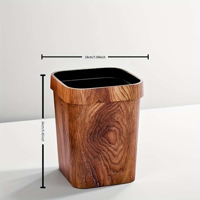 Garbage Can Color Press Ring Wood Grain 7L