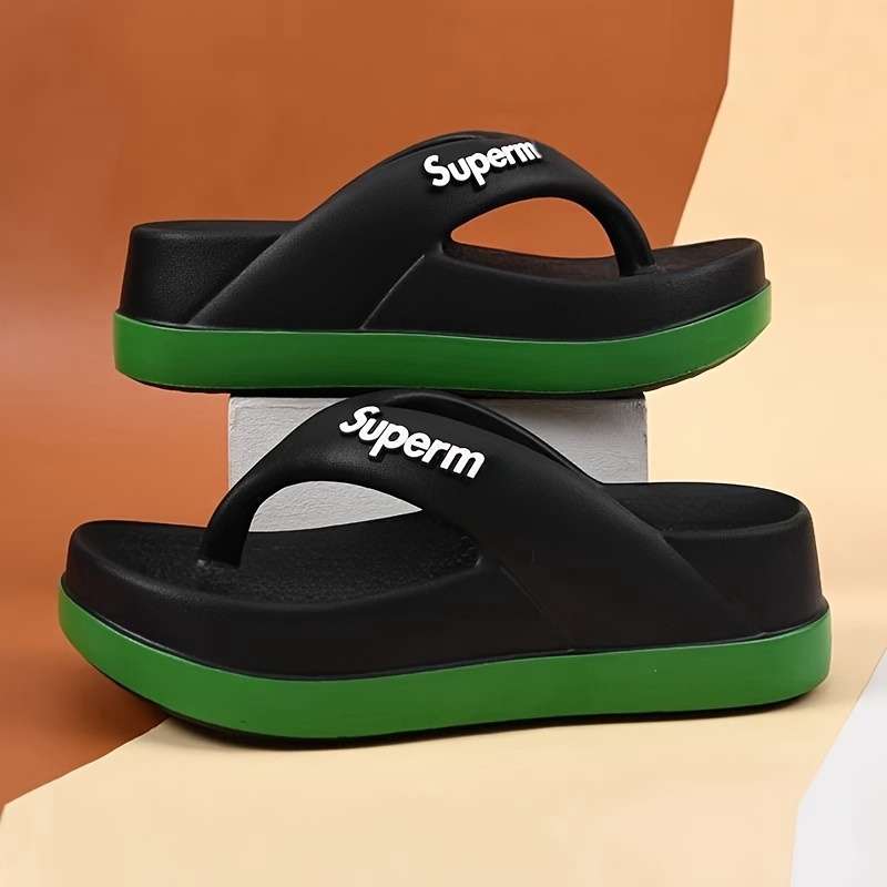 Ladies Summer Flip Flops Black Uk 4.5-5