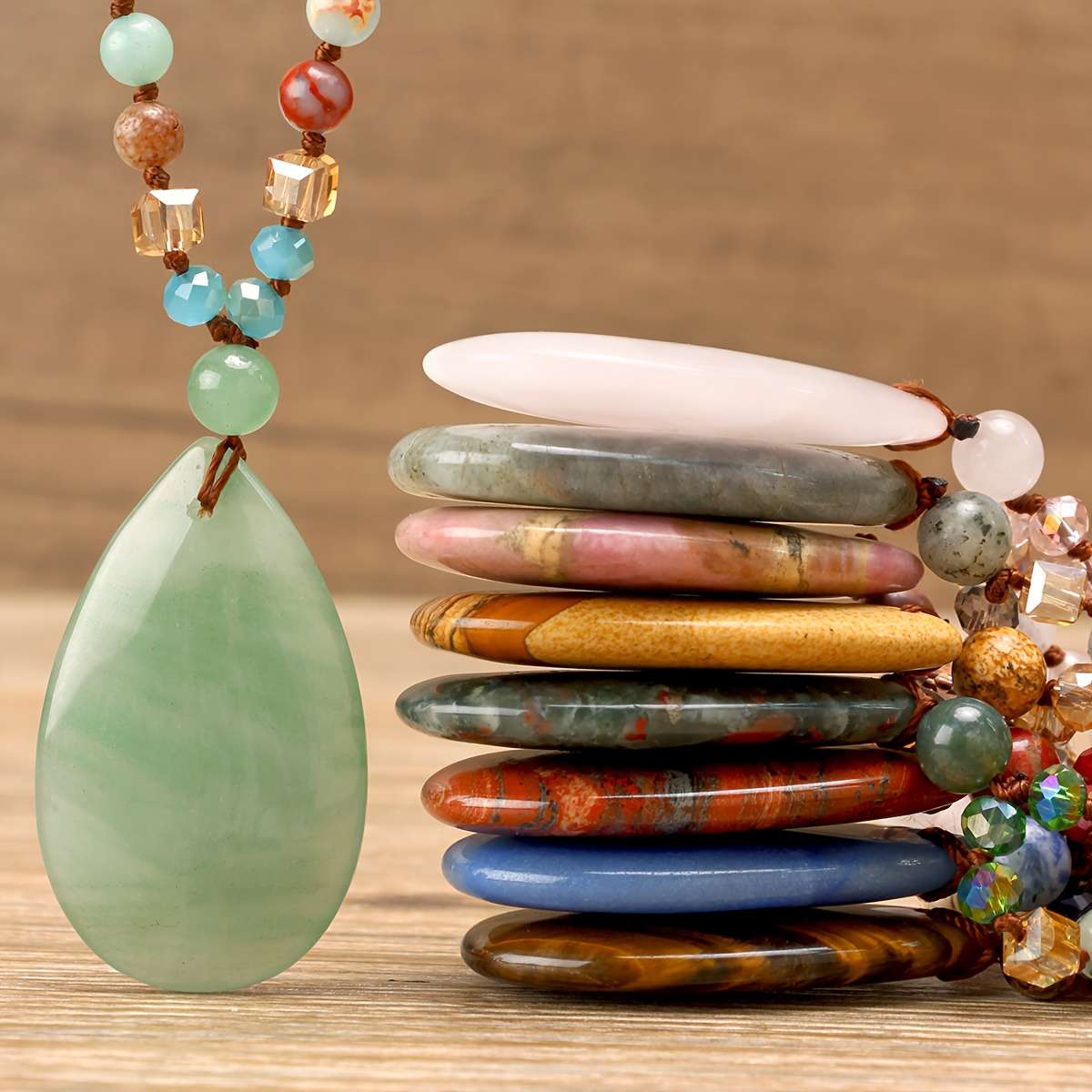 Womens Necklace Color Ocean Jasper