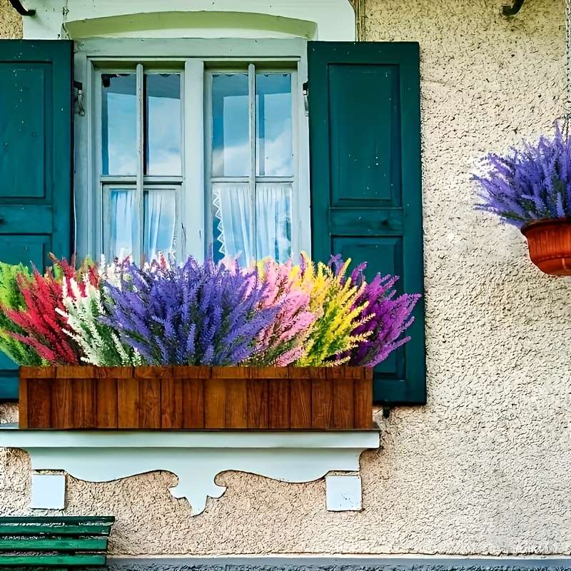 Simulated Flower Color White6Pcs Modelartificial Lavender Flower
