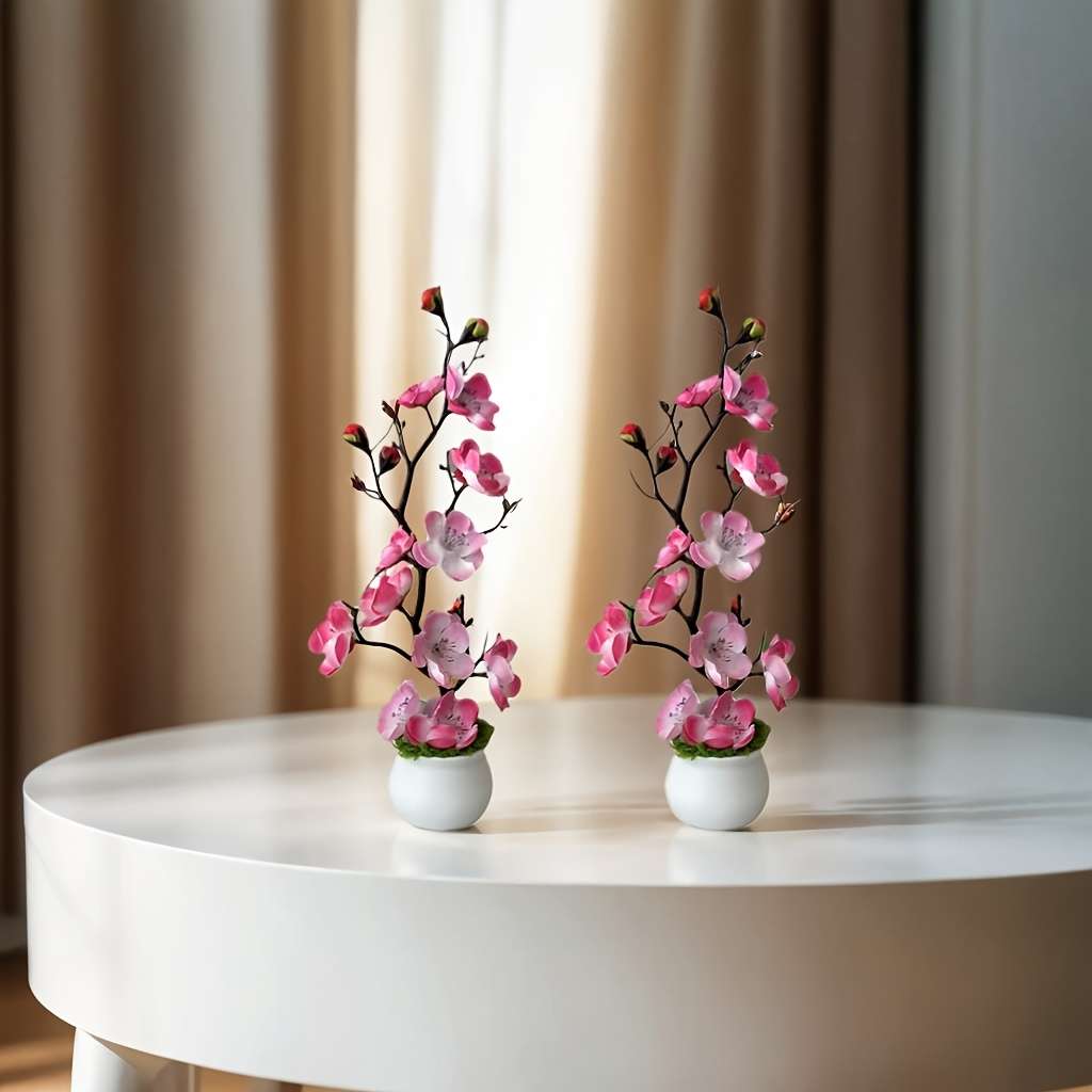 Simulated Flower Color 2 Pieces Pink