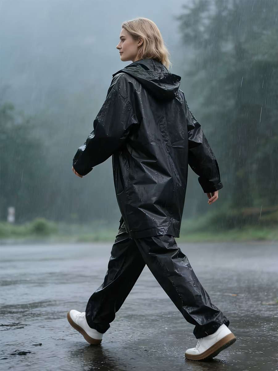 Raincoat Black Size Asian Onesize