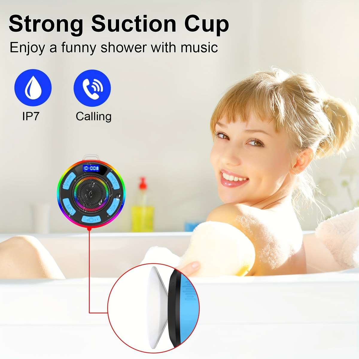 Smart Featuring Crystal Sound [Ipx7] Portable Wireless Speaker For Karaoke