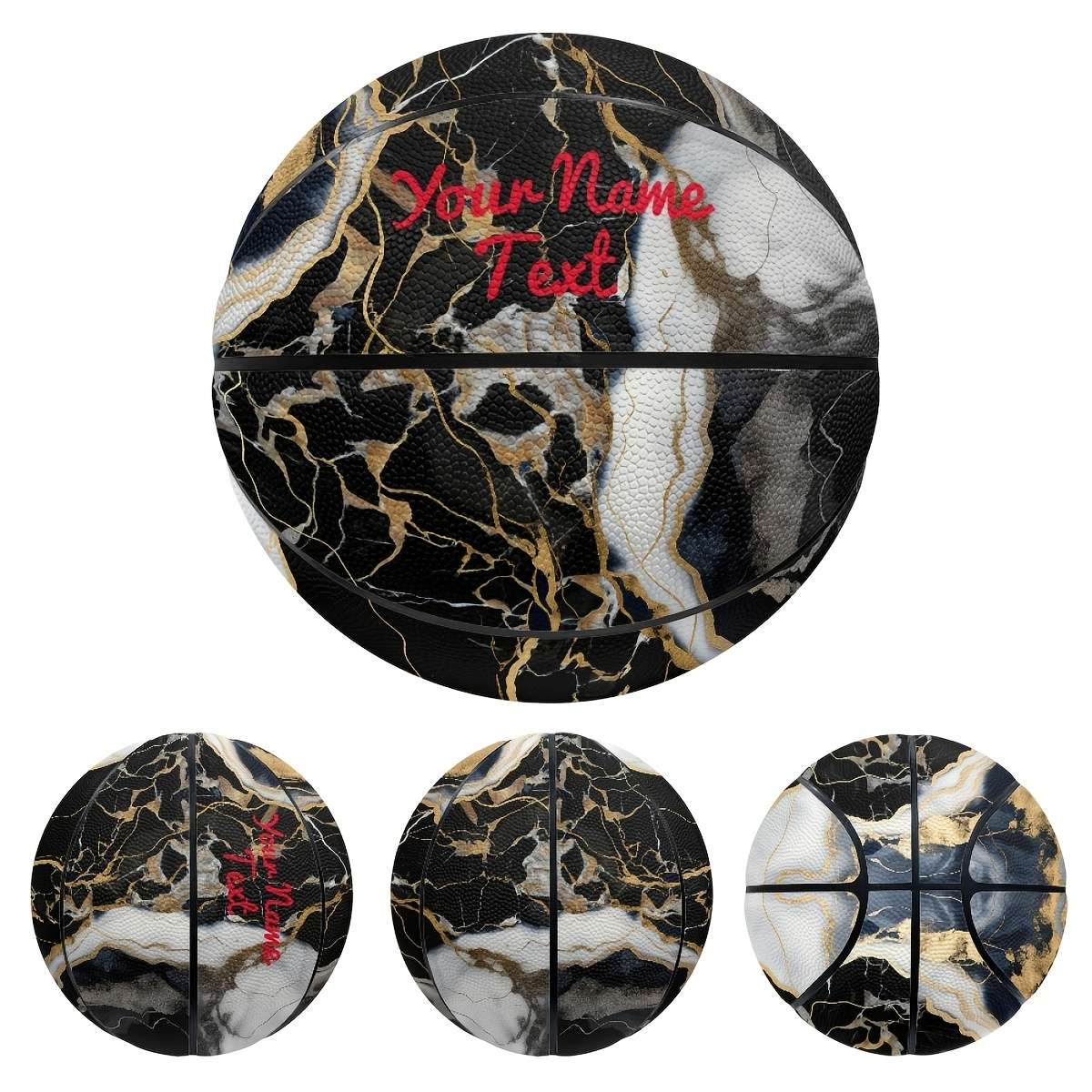 Basketball Color Black And White Marble 2 Size7