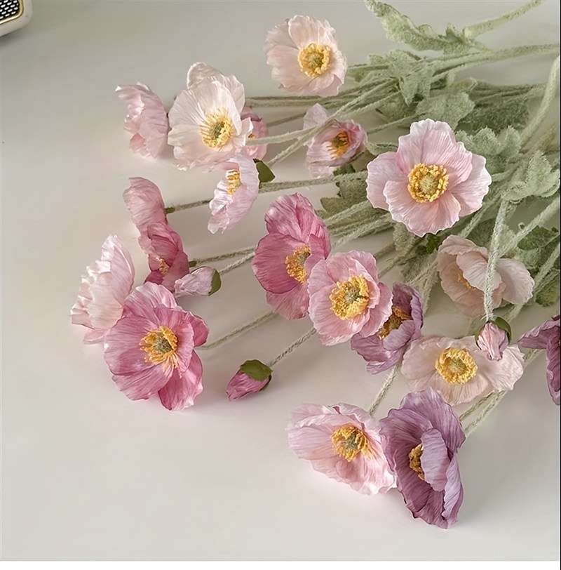 Simulated Flower Style 3 Pink  2 Light Pink  1 Purple