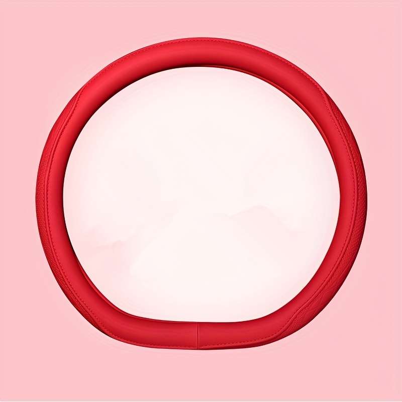 Car Steering Wheel Cover Red (D Shaped)