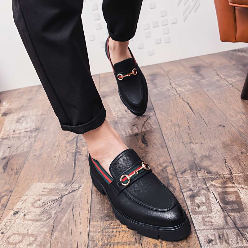 Mens Leather Shoes Color Black Sizeuk 5.5