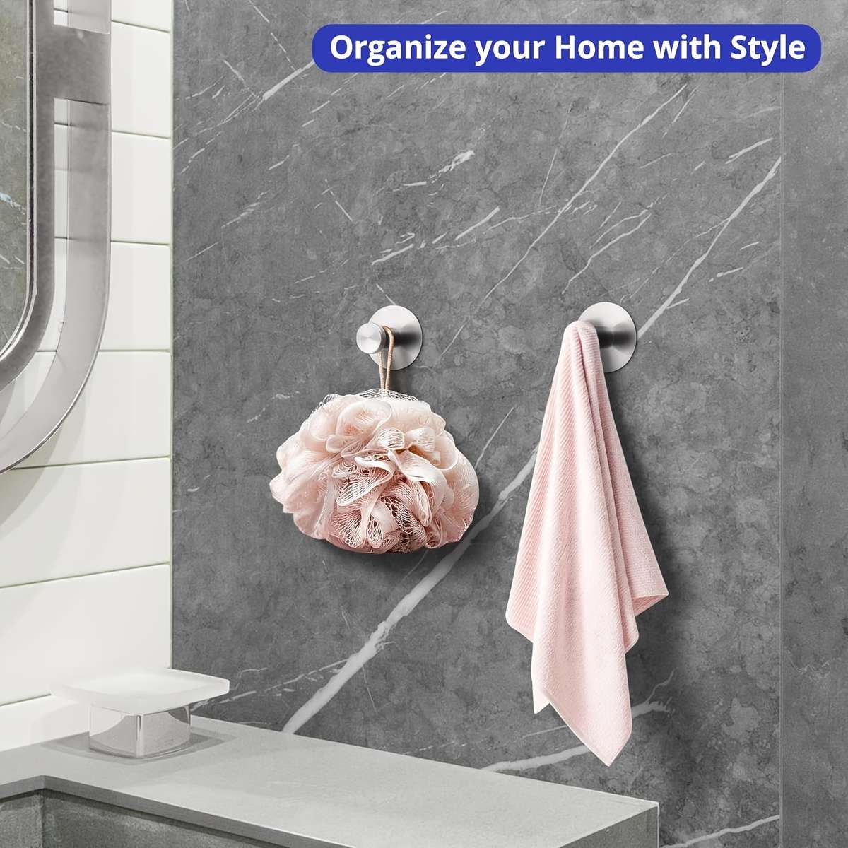 Stainless Steel Single Hook Wall Mounted Brushed End Hook Quantity 1