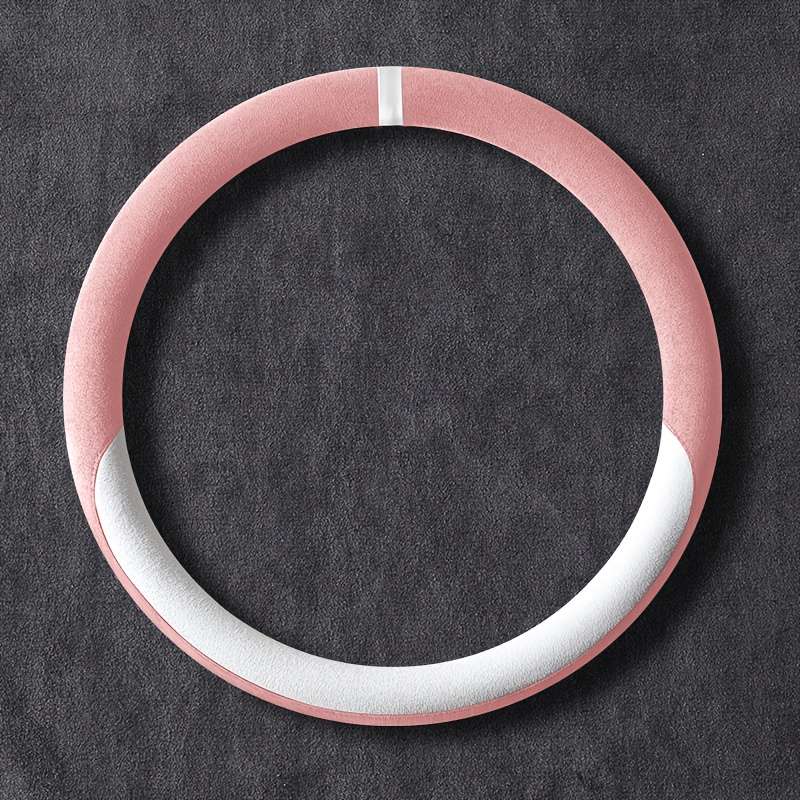 Car Steering Wheel Cover Gray Black Model D Type