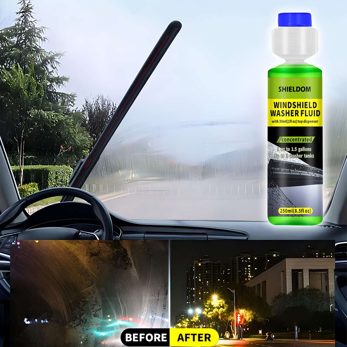 Car Glass Cleaning Capacity 250Ml8.5Oz
