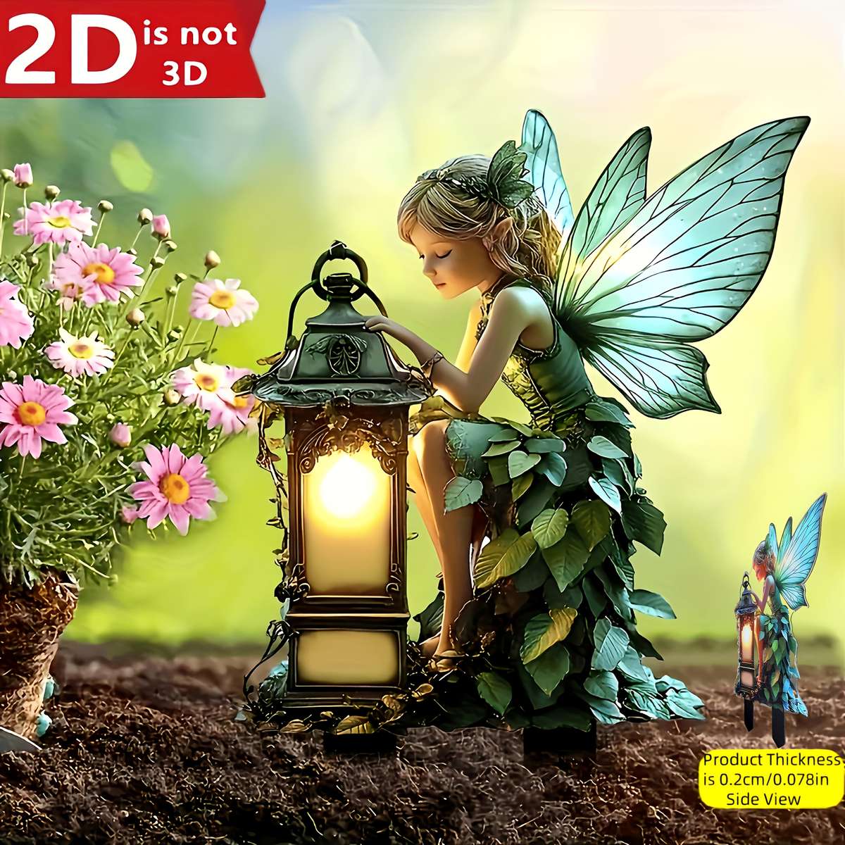 Enchanted Fairy Garden Stake Glowing