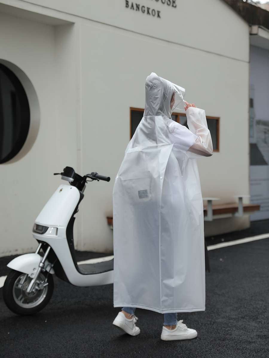 Raincoat White Size Asian L
