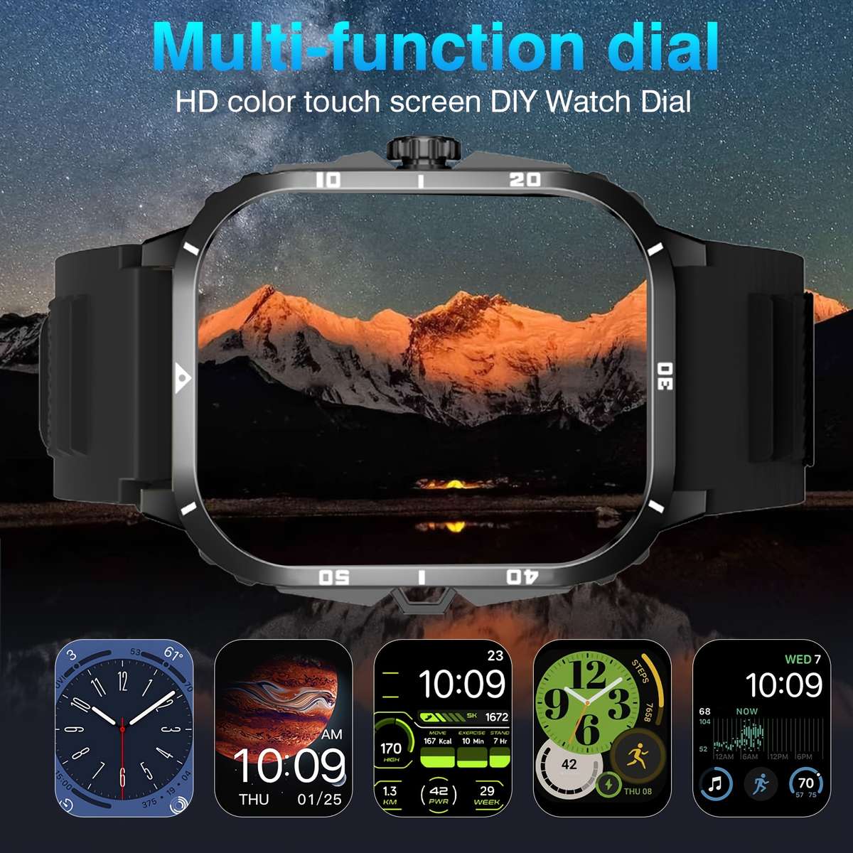 Zacharyer Smartwatch For With Wireless For Iphone Android Music Player