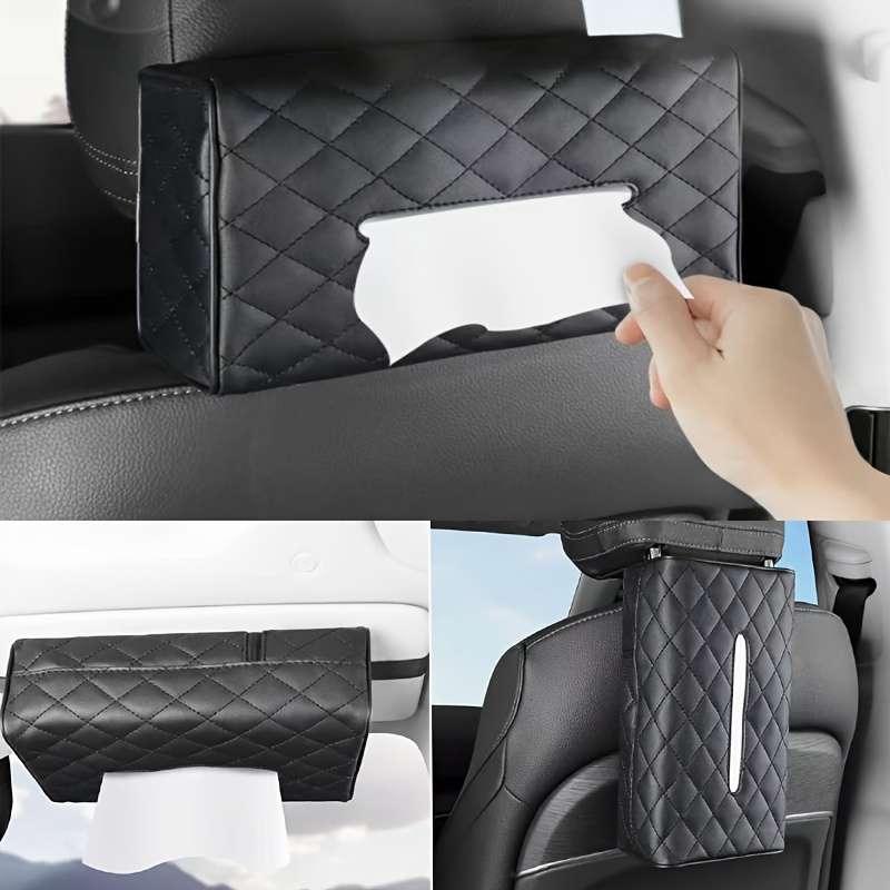 Car Tissue Box Color Black Quantity 2 Pack