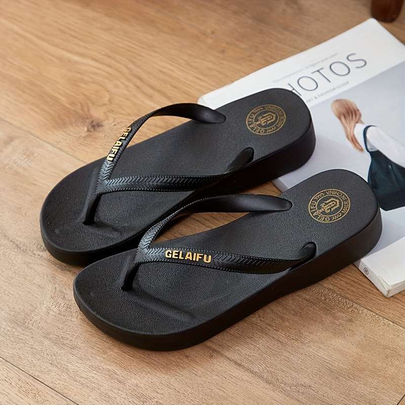 Ladies Summer Flip Flops Black Uk 4