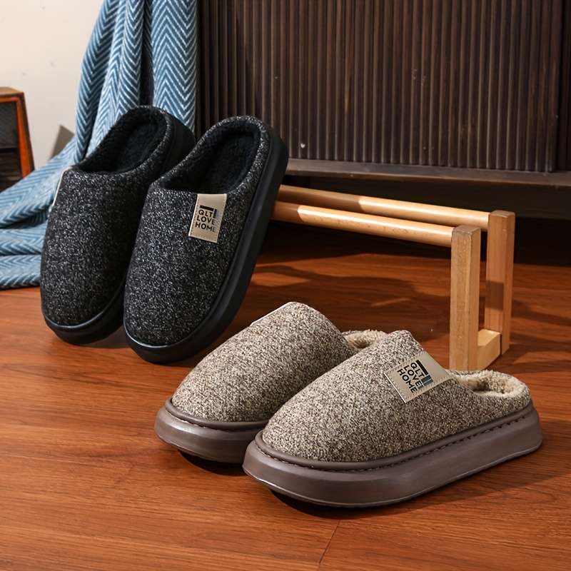 Cotton Slippers Color Black Sizeuk 9.5-10