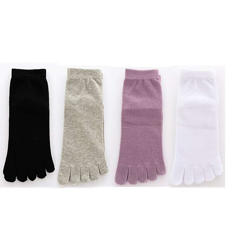 Women S Socks Color 1 Black 1 White 1 Purple 1 Gray Size Onesize