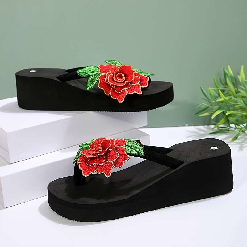 Ladies Summer Flip Flops Black Uk 3