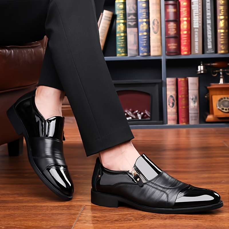 Mens Leather Shoes Color Classic Black Sizeuk 8