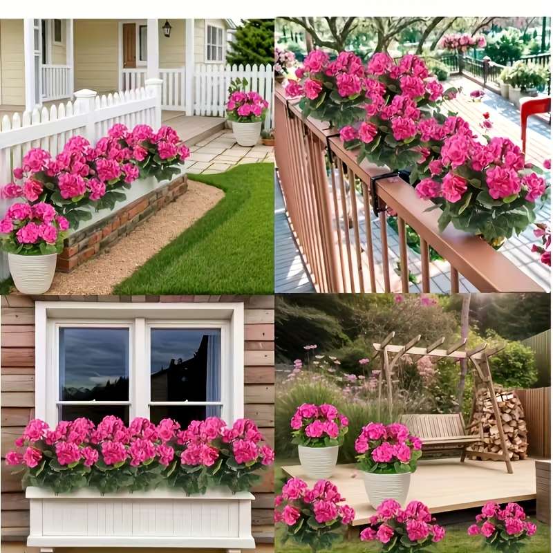Simulated Flower Color Rose Pink Quantity6Pcs