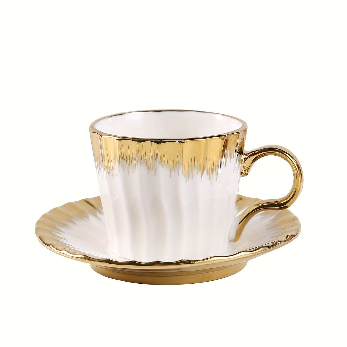 Water Cup Color White Golden Suit