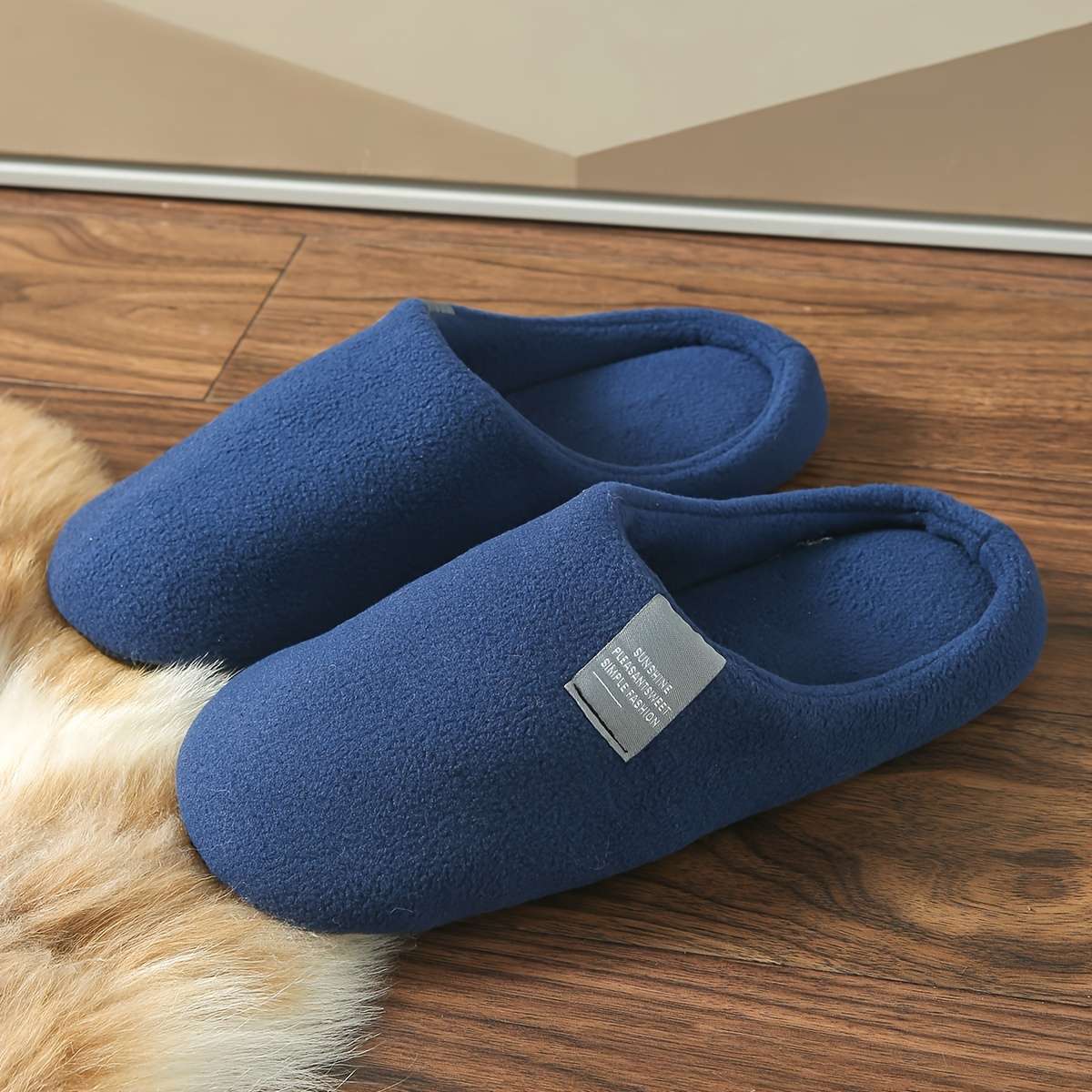 Cotton Slippers Color Navy Blue Sizeuk 5.5-6