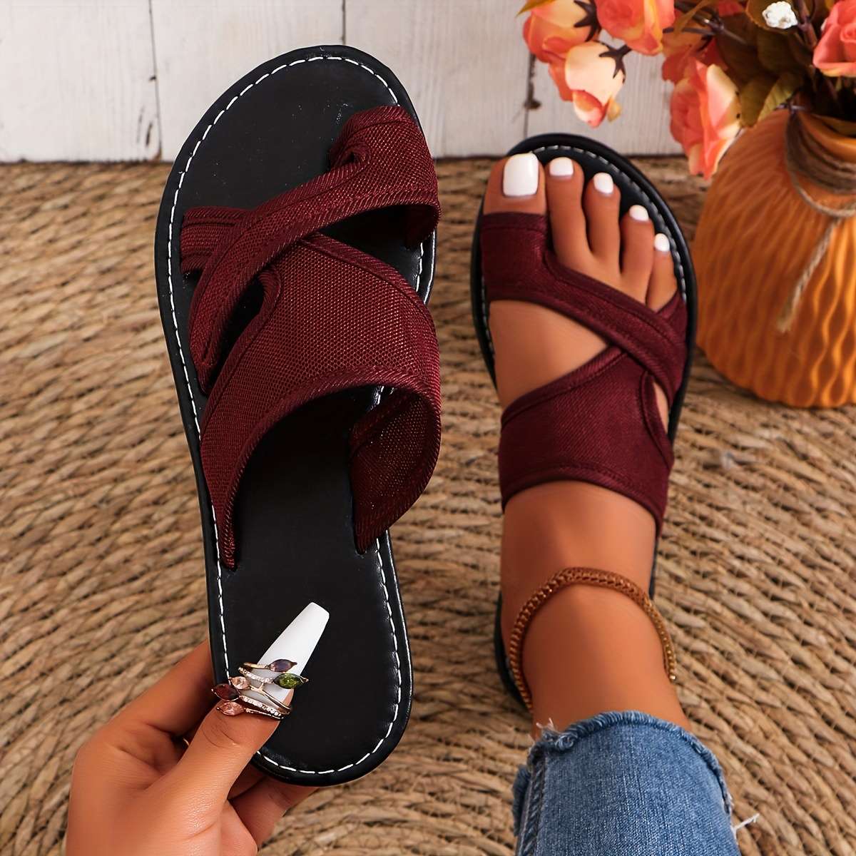 Sandals Color Red Sizeuk 6.5