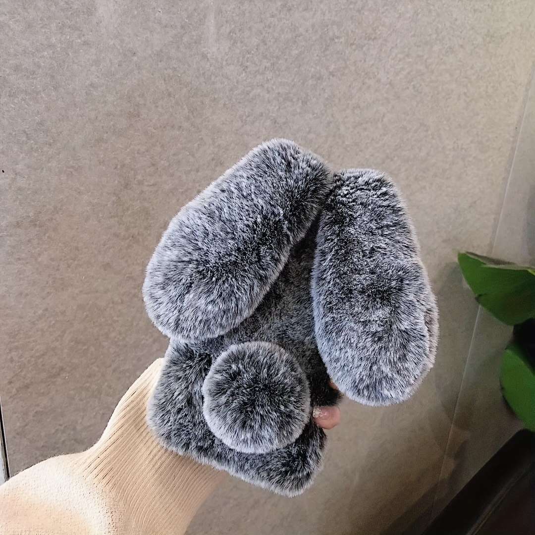 1Pc Purple For iPhone 7 Plus 8 Plus Cute Rabbit Plush Phone Case