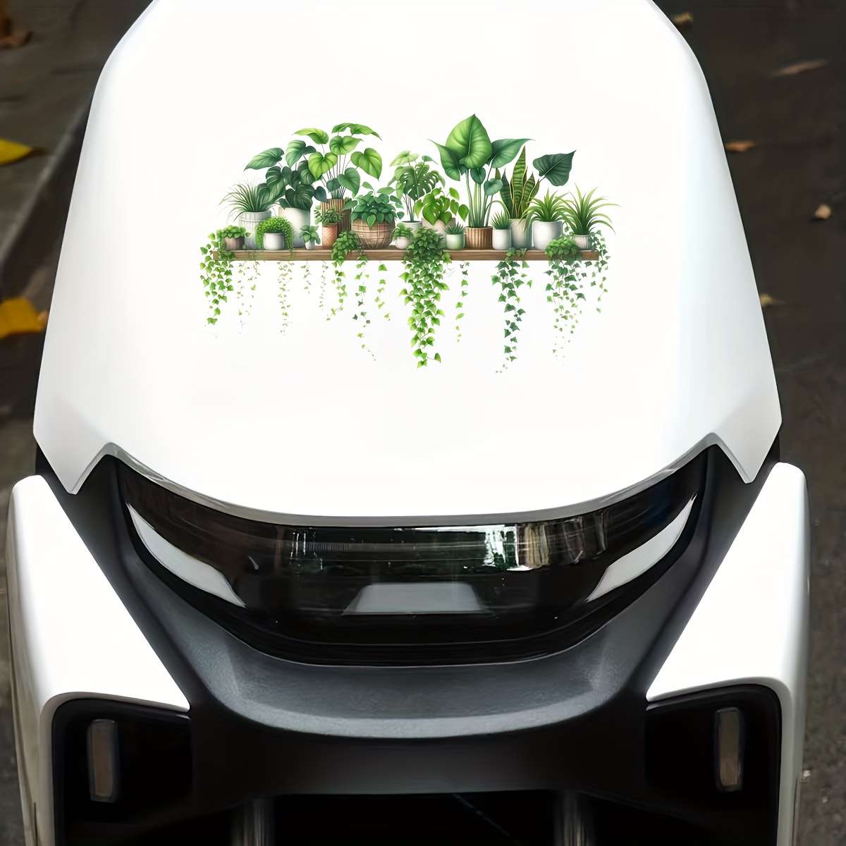 2PCS Premium Removable Creative Wall Stickers Tropical Green Plant Potted Home